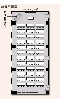 大研修室の施設平面図